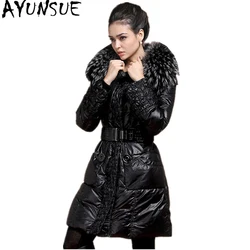 AYUNSUE 2020 Winter Duck Down Jacket Women Long Coat Female Parka Warm Clothes Real Fur Collar High Quality chaqueta mujer  003