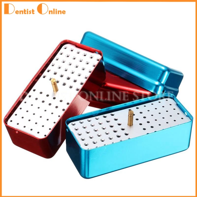 

2pcs 72 Holes Aluminium Dental Disinfection Burs Holder Block Stand Autoclavable Sterilizer Endo Files Box Dentist Lab Equipment