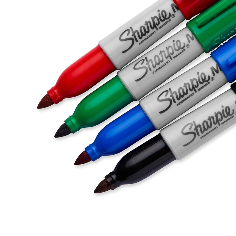 4/8pcs Sharpie 35113 Compact Mini Marker with Keychain Carrying Oily Marker Stationery Dust-Free Purification Marker