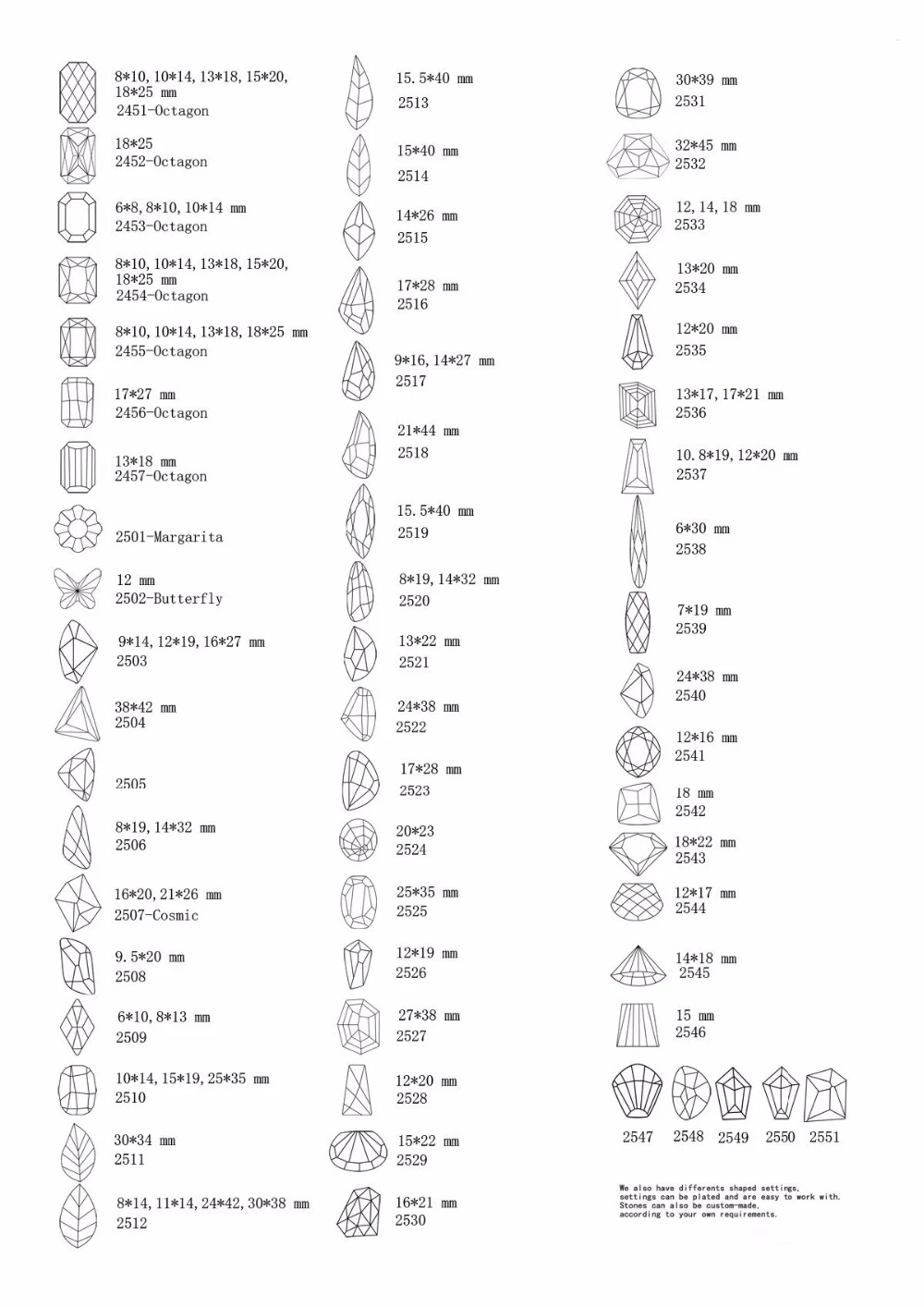 YANRUO 2310TH AB 40mm Square Rhinestones Glass Large Crystal Flat Back Glitter Strass Sewn Stones For Clothing Accessories