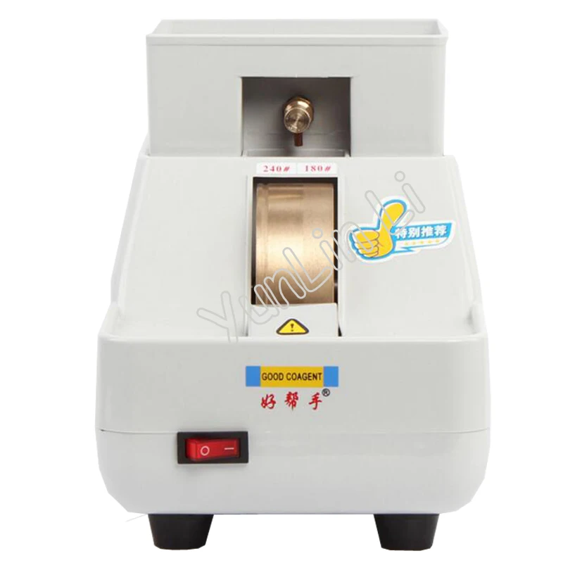 Edger de lente manual 50hz, suporte de roda dupla, moinho manual, processamento óptico, moedor áspero, fino e em forma de v, máquina de moer CP-7-35WV