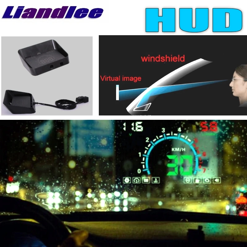 

Liandlee HUD For Skoda Citigo Fabia Kodiaq Karoq Octavia Monitor Speed Projector Windshield Vehicle Head Up