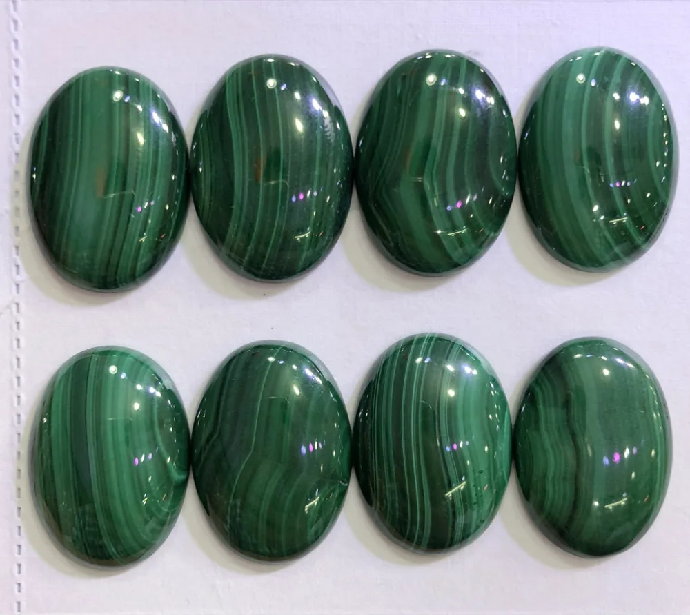 Natural AA Quality Malachite Gem stone Cabochon 18x25mm Oval Gem Cabochon Ring Face Pendant, 5piece/pack