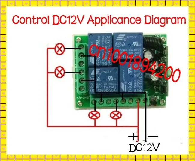 DC12V Remote Control Switch ON OFF Transmitter Receiver Waterproof Transmitter 2CH Momentary 2CH Toggle 315/433MHZ 4Kind Output