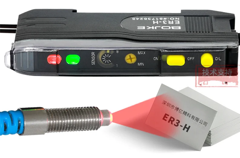 Perilla de ER3-H amplificador de fibra de alta precisión, sensor de fibra óptica, E3X-NA11, amplificador NPN / ER3-H PNP (fibra óptica), ER3-HP