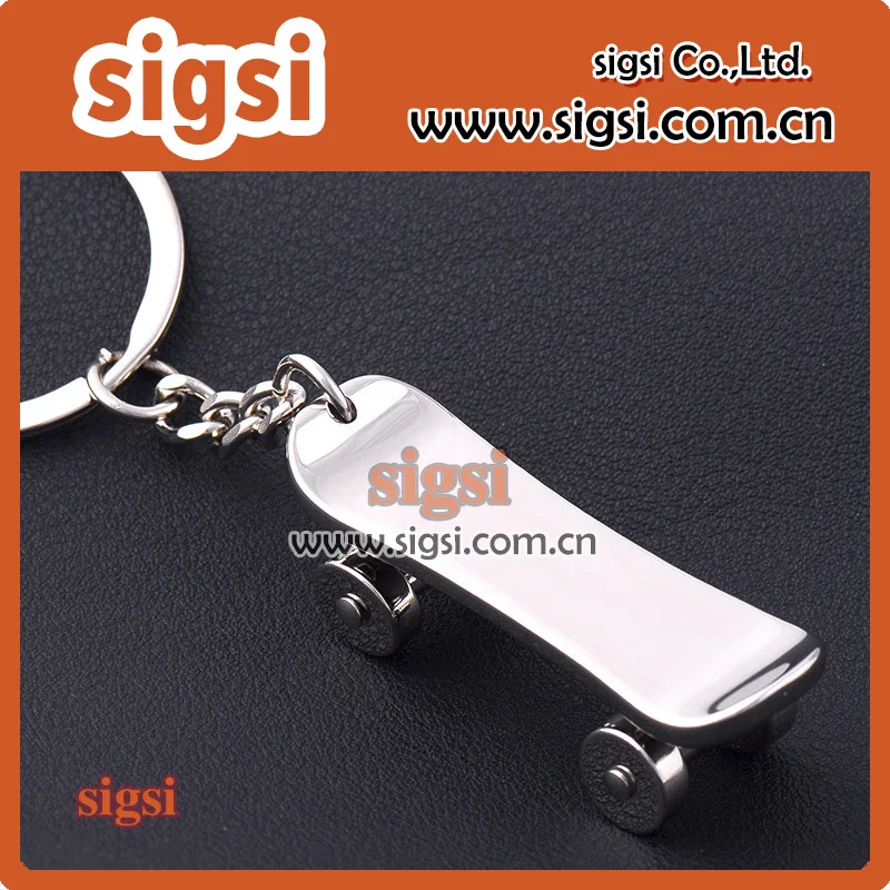 Wholesale Personalized Skateboard Alloy Rhinestone Keychain