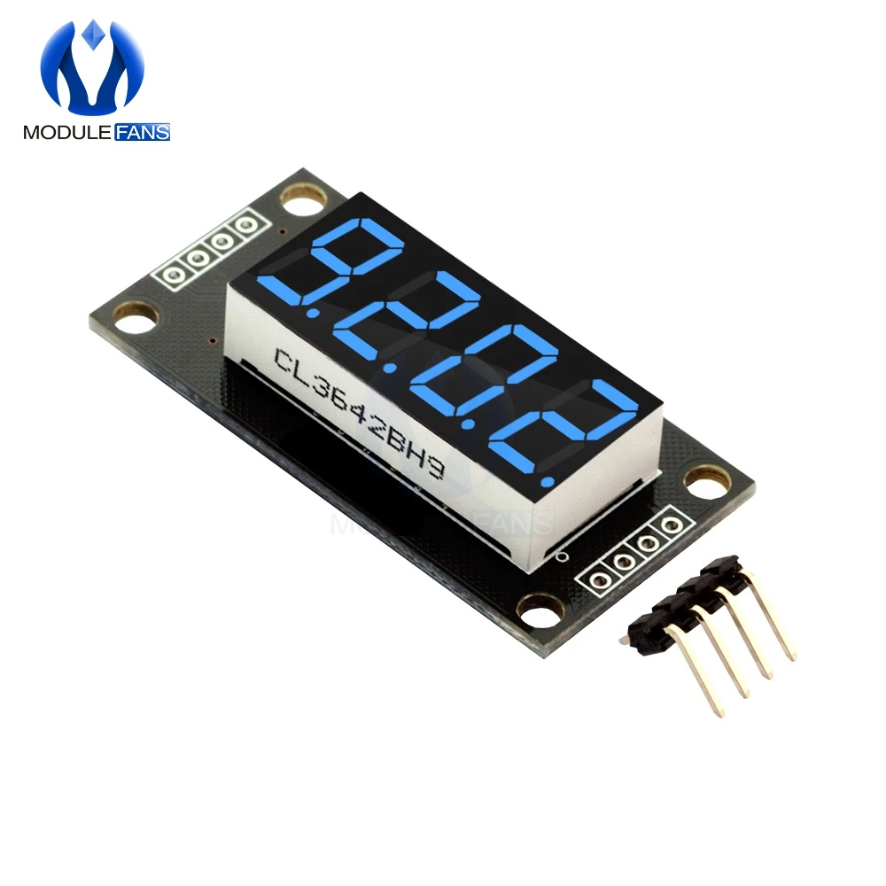 TM1637 0.36" 0.36 Inch 7 Segments Digital Display Tube 4-Digit LED  Module Board For Arduino Red Green Blue Yellow White image 5