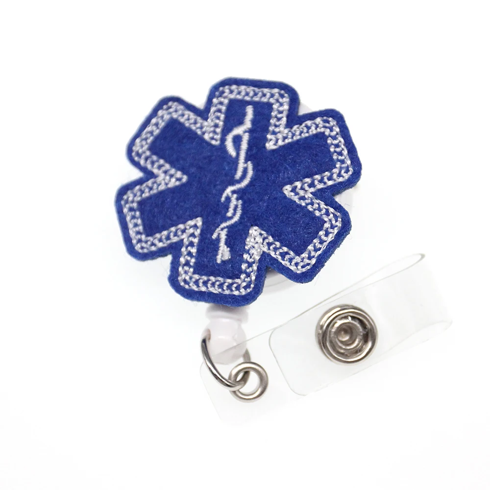 10pcs/lot New Design High Quality Medical Emergency Medical Ambulance Technician Retractable Badge Holder