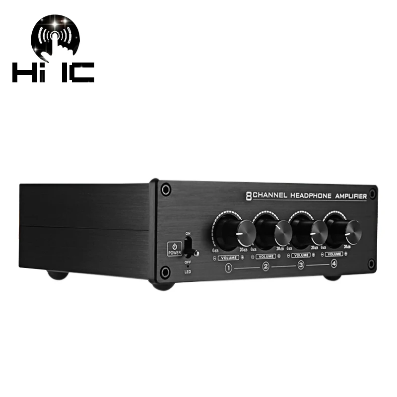 

Mixer Professional Monitoring Headphone Amplifier Amplifier 2 Input 8 Output 8 Channel Headphone Amplifier Amp