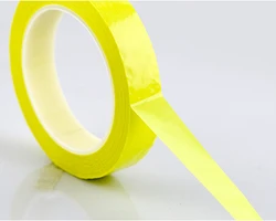 Cinta de Mylar adhesiva antillama para transformador, rollo de 8mm x 66M x 0,06mm, PET, resistente a altas temperaturas, aislante, amarillo, (opcional), 2 rollos