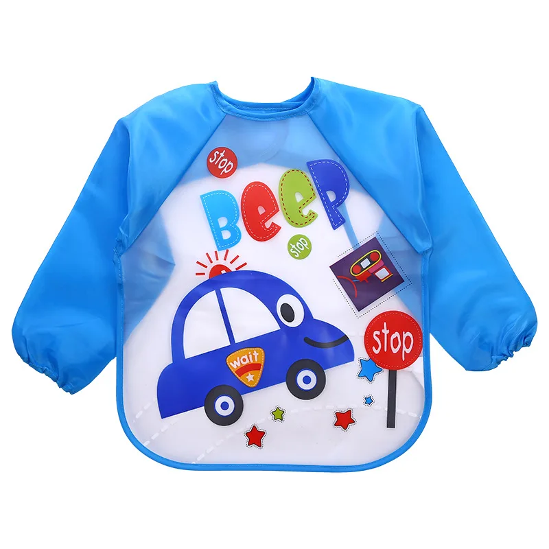 Cute Baby Bibs Waterproof Long Sleeve Apron Children Feeding Smock Bib Burp Clothes Soft Eat Toddler Baberos Bavoir Clothing 19