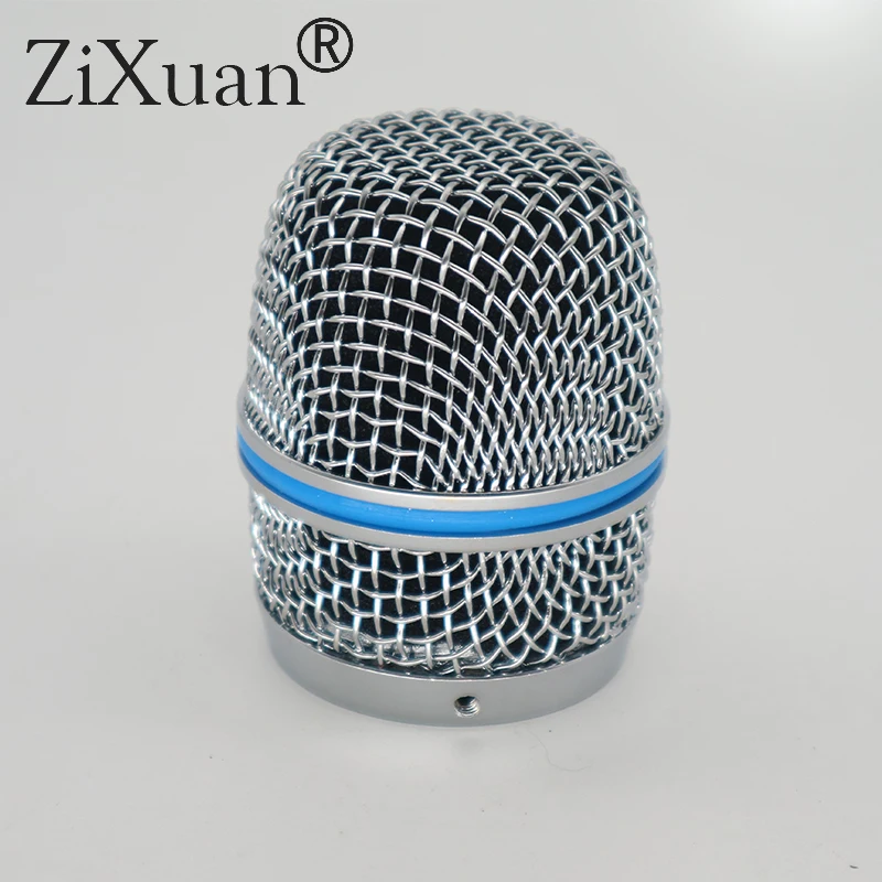 Cabezal de parrilla de micrófono de mano inalámbrico de malla plateado para piezas de micrófono BBS-320