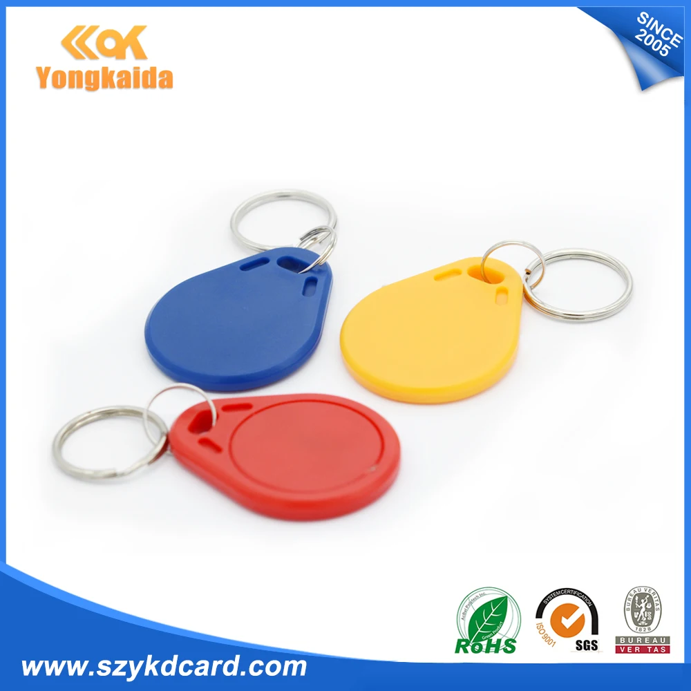 Yongkaida wholesale 1000pcs/lot EM4305 125KHz id tag key fob id card keychain rfid tag