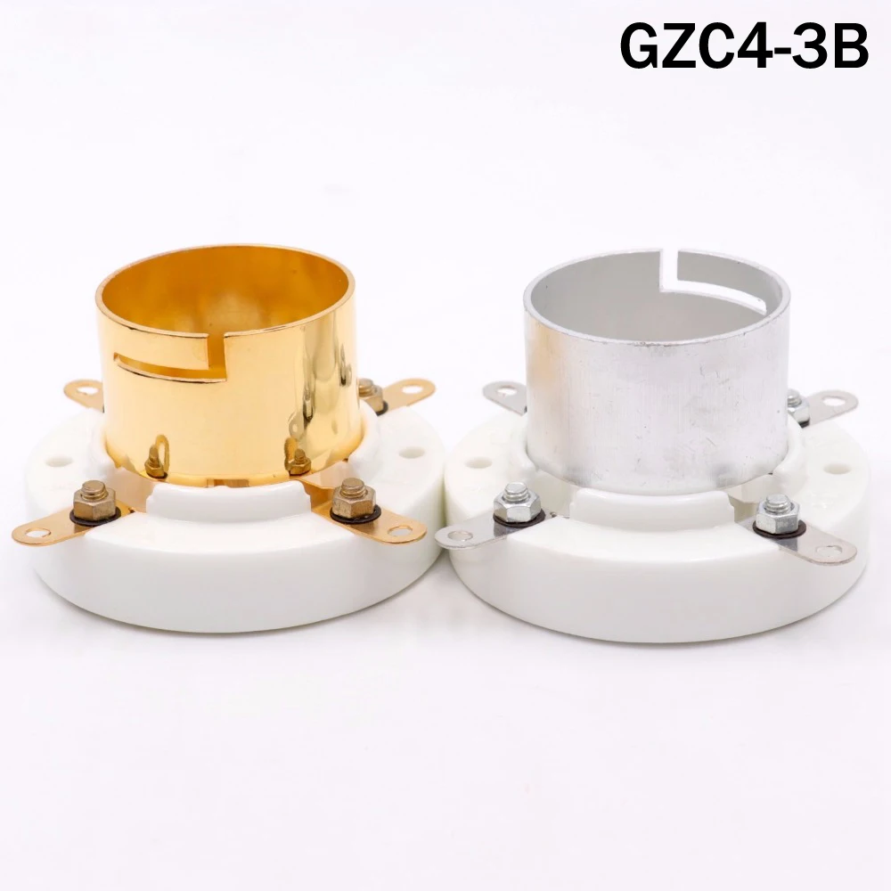 GD-PARTS Medium Jumbo Bayonet 4pin Ceramic Tube Socket For FU-5 805 845 211 810 GL211 300B 2A3 572B FU-811 71A Hifi Audio DIY