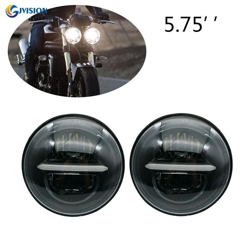 2PCS 5.75 Inch Led Headlights For Triumph Rocket iii 3 & Speed Triple & Street Triple & Thunderbird 5 3/4\'\' Headlamp