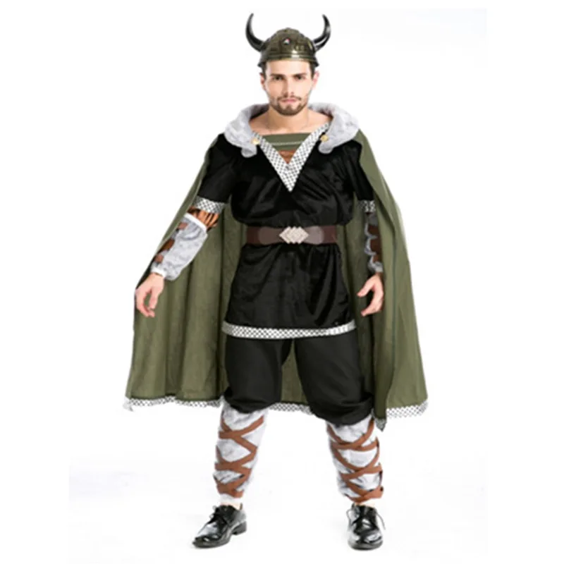 

Green Cattle devil halloween costume men disfraces adultos pirate costume medieval cosplay costume disfraces halloween dress