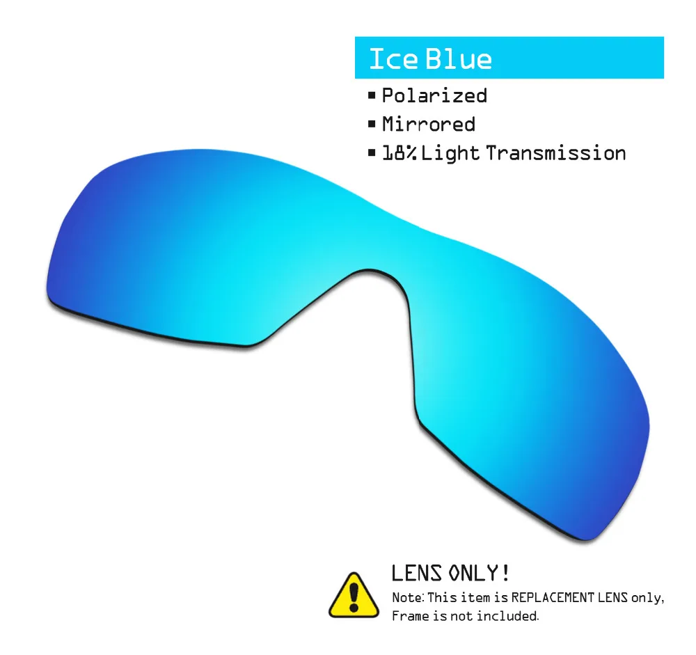 SmartVLT 2 Pieces Polarized Sunglasses Replacement Lenses for Oakley Dart Ice Blue and Silver Titanium