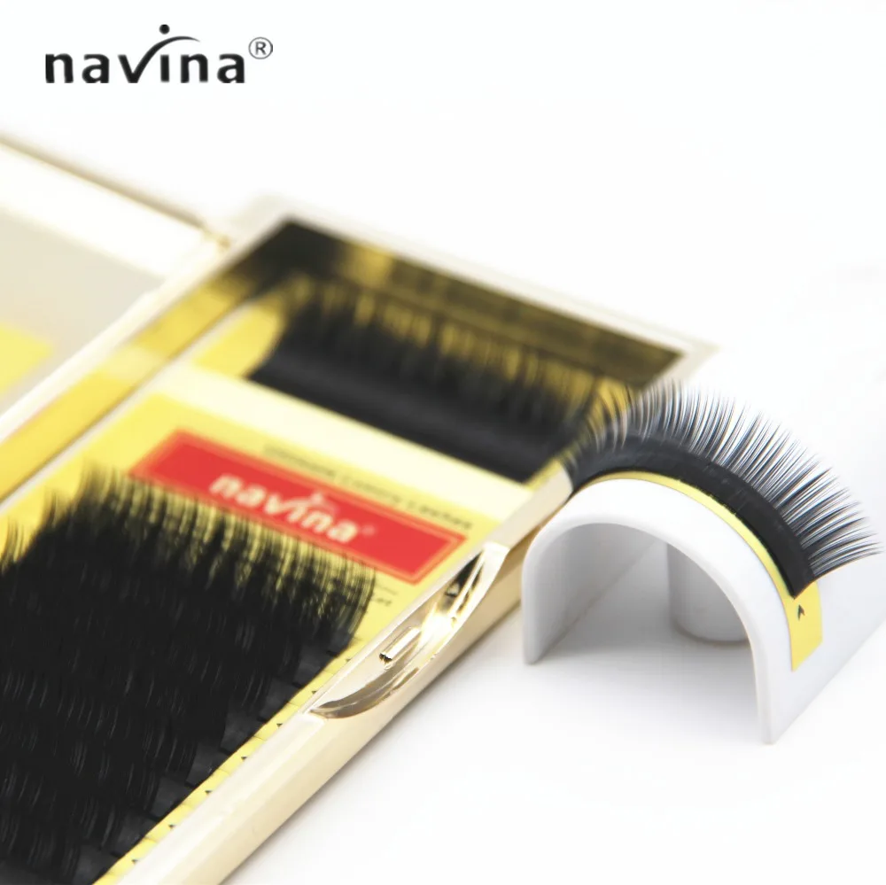 Navina VIP Golden Box False Eyelash Extension Mink Lashes Black Thick Lashes Inovation Grafting Fake Eyelash JBCD Curl