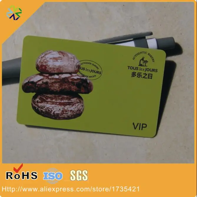 1000pcs/lot factory price  0.76mm thickness glossy surface effect plastic pvc printing hotel vip card