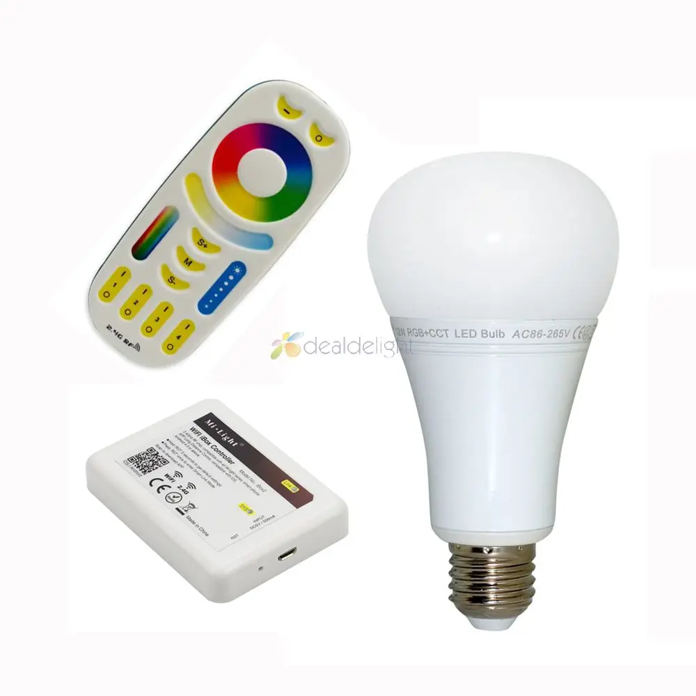 Mi.boxer 12W RGB + CCT E27 LED Bulb Spotlight AC Input FUT105 2.4G Wireless RF 4-Zone Touch Remote