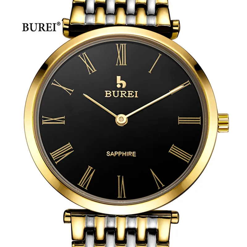 BUREI Brand Man Dress Watch Mens Luxury Waterproof Ultrathin Casual Sapphire Quartz Wrist Watches Clock for Men Reloj Hombre