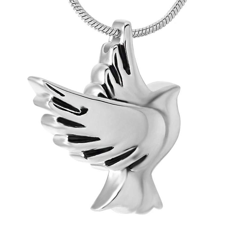 CMJ9496 Charm Peace Dove Urn Animal Urn Necklace For Pet/Human Ashes Keepsake Memorial Cremation Pendant Fashion Jewelry