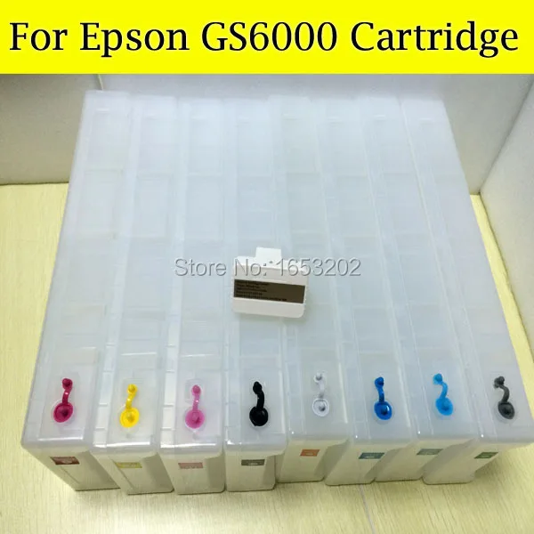 

Refillable Ink Cartridge For Epson GS6000 Without Chip With Chip Resetter