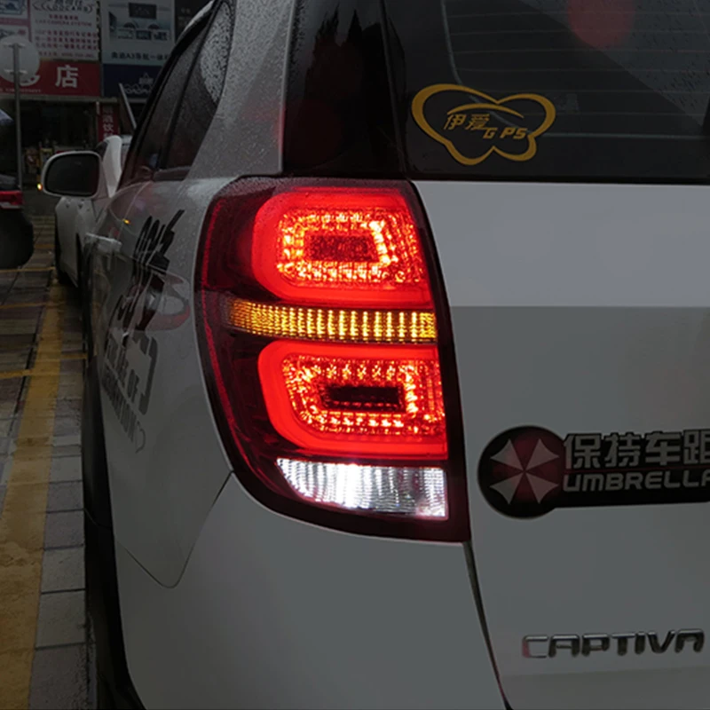 Car styling Stop Tail light For Chevront Captiva 2008-2014 Led Tail lamp Rear Lamp back DRL+Brake+Park+Signal lights