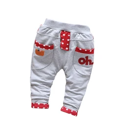 2016 new Spring autumn cartoon cotton Korean style 1 piece baby pants 0-2 year kids harem pants baby boy / girs pants