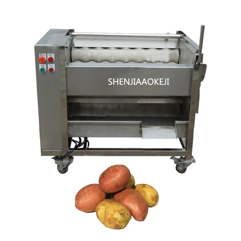 

ZH-QP800S automatic ginger washing and peeling machine/ginger roller peeling machine Sweet potato cleaning peeling machine 380V