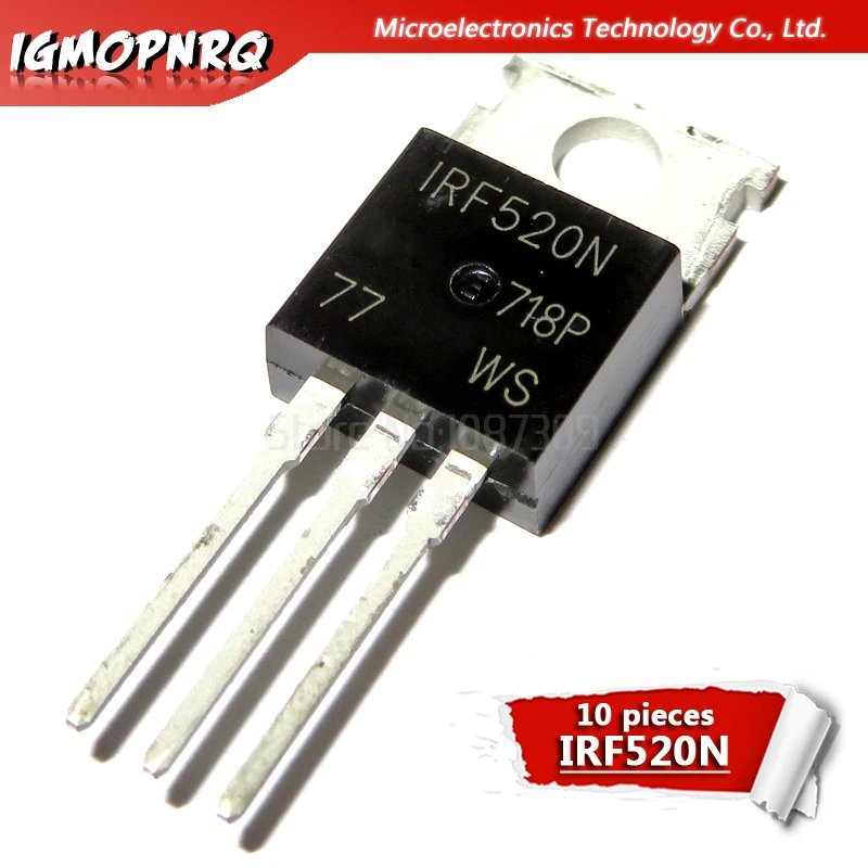 10pcs IRF520 IRF520N IRF520NPBF N-channel TO-220 100V new original