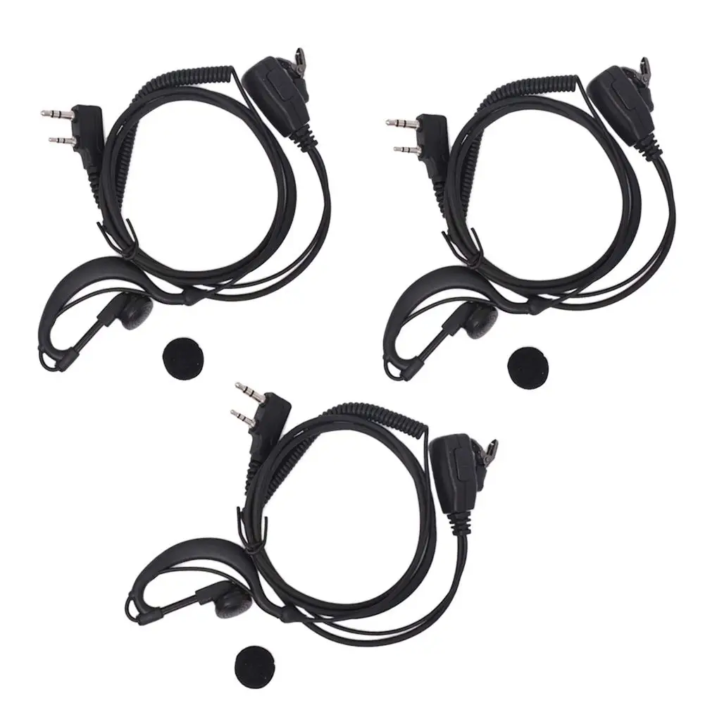 

3Pcs Earpiece Headset with PTT & MIC for Baofeng KENWOOD TYT KSUN Radio UV-5R BF-888S H777 MD-380 KD-C1 TK-3206 NX-220