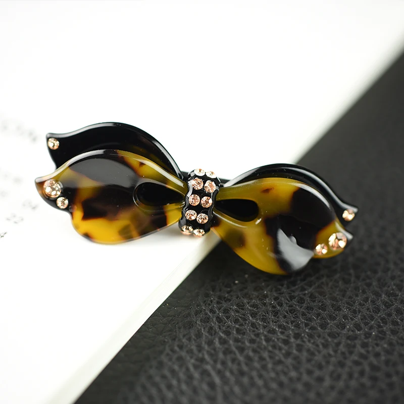 Women headwear bow hair clip barrette cute hair pin rhinestone hair accessories for women