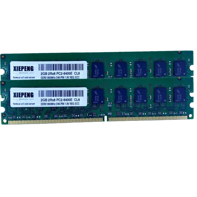 

RAM 4GB (2x 2GB) DDR2 800MHz 2GB 2Rx8 PC2-6400E Unbuffered ECC Memory for DELL SC440 SC430 T100 T105 Server