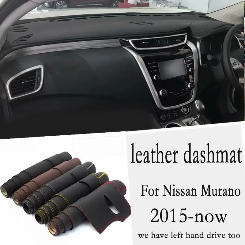 For Nissan Murano 2015 2016 2017 2018 2019 2020 Leather Dashmat Dashboard Cover Pad Dash Mat Carpet Custom Car-Styling RHD