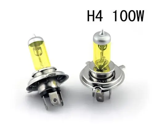 

2Pcs H4 100W 3000k XENON Yellow Halogen Car Headlight Bulbs