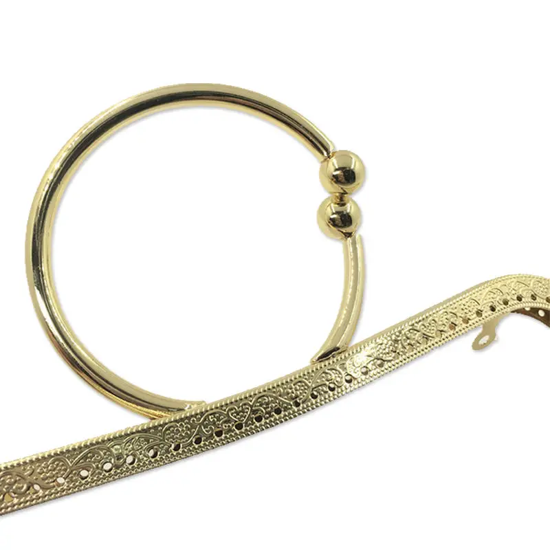 10pcs 20.5cm Metal Clasps for Purses Frame Handle for Clutch Bag Accessories Square Lock Hardware