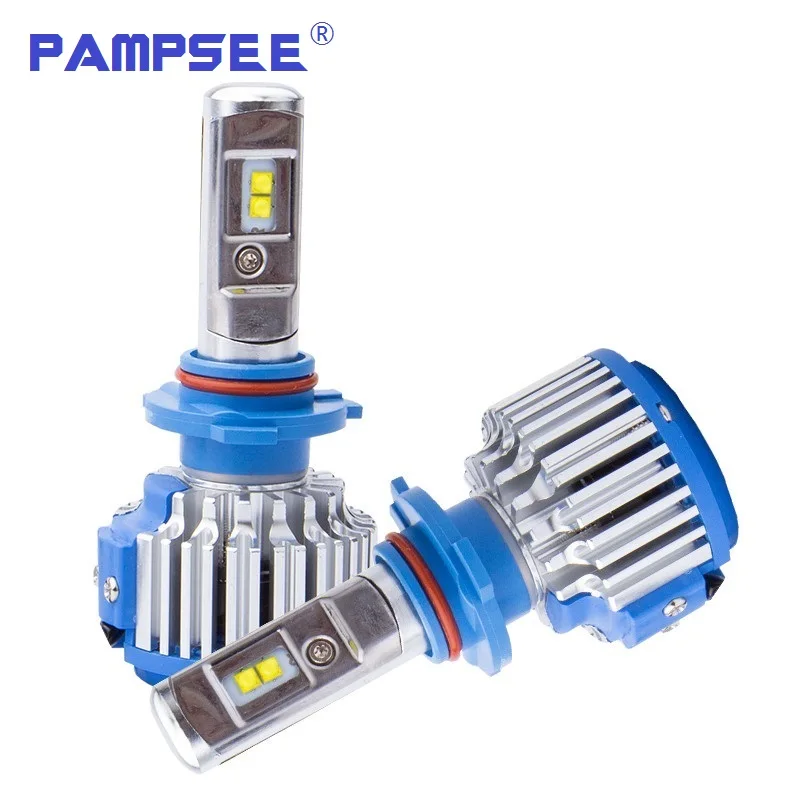 PAMPSEE T1 Car Headlight Bulbs H1 H3 H7 H8/9/11 881 HB3 9006 H4 H13 9004/7 Auto Car Headlight 80W 7000LM 6000K Automobile Bulb