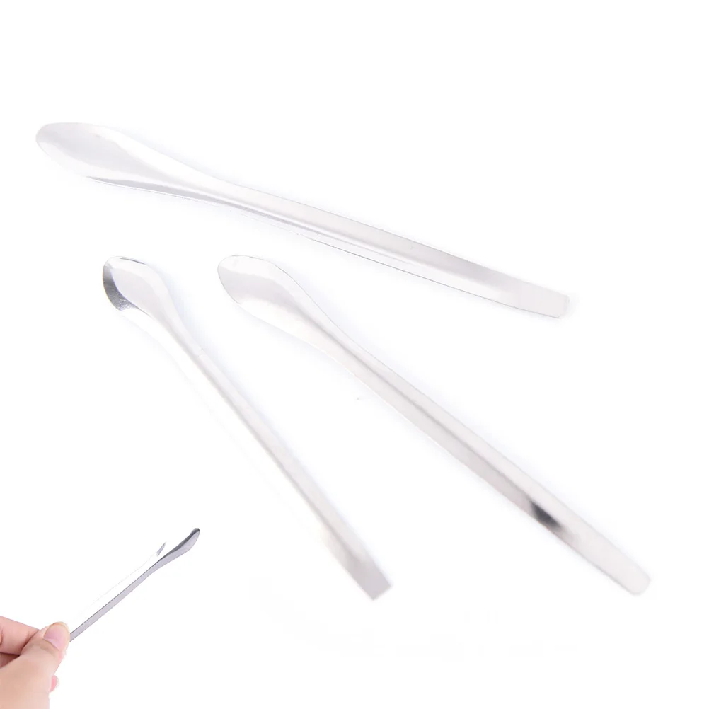 3 PCs Stainless Steel Lab SpoonTeaspoon Ended Medical Spoon Experiment Medicine Spoon Dental Instruments