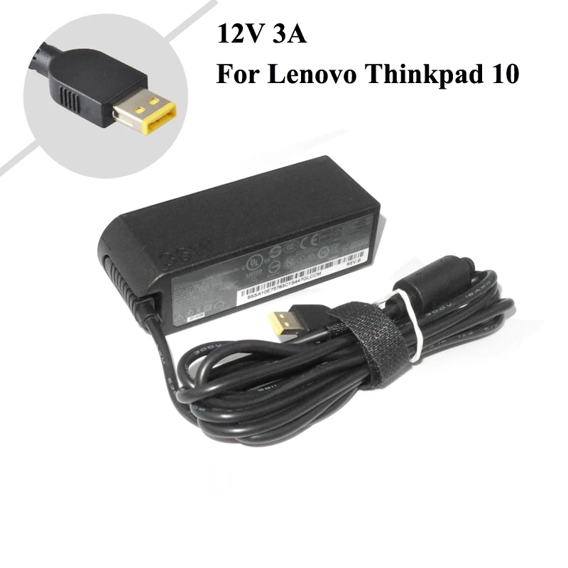 Imagem -02 - Carregador para Tablet Lenovo Thinkpad 10 Adaptador ac Adlx36ndt2a 4x20 E75066 Tp00064a 12v 3a 36w