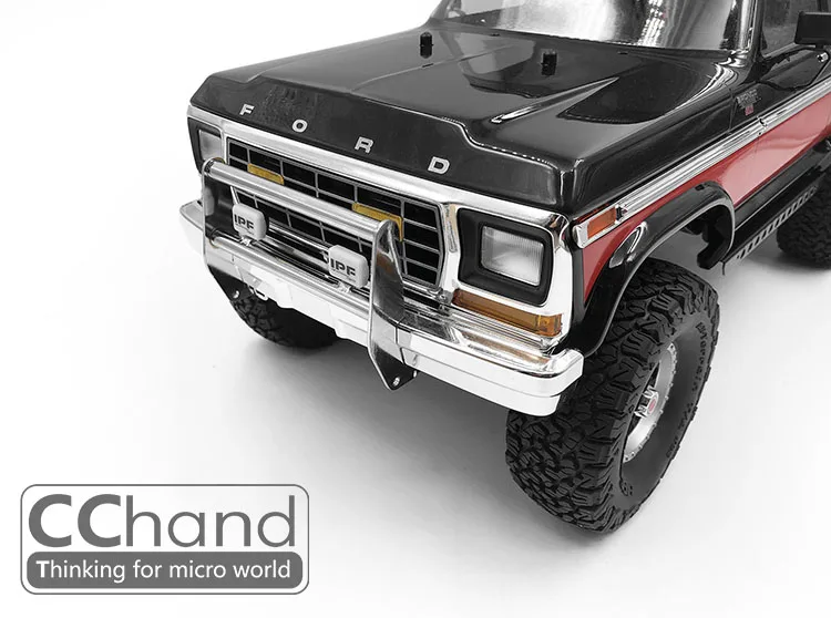 CChand Parachoques Delantero Metálico con Luz IPF para TRAXXAS DEFENDER TRX-4 BRONCO