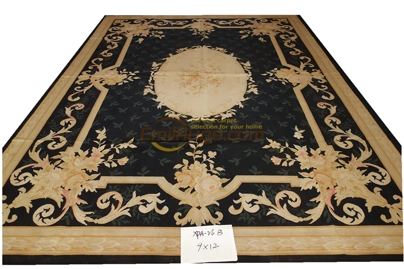 

Carpet Handmade Carpets For Living Room Pattern Square Rug Aubusson Carpet Natural Sheep Wool