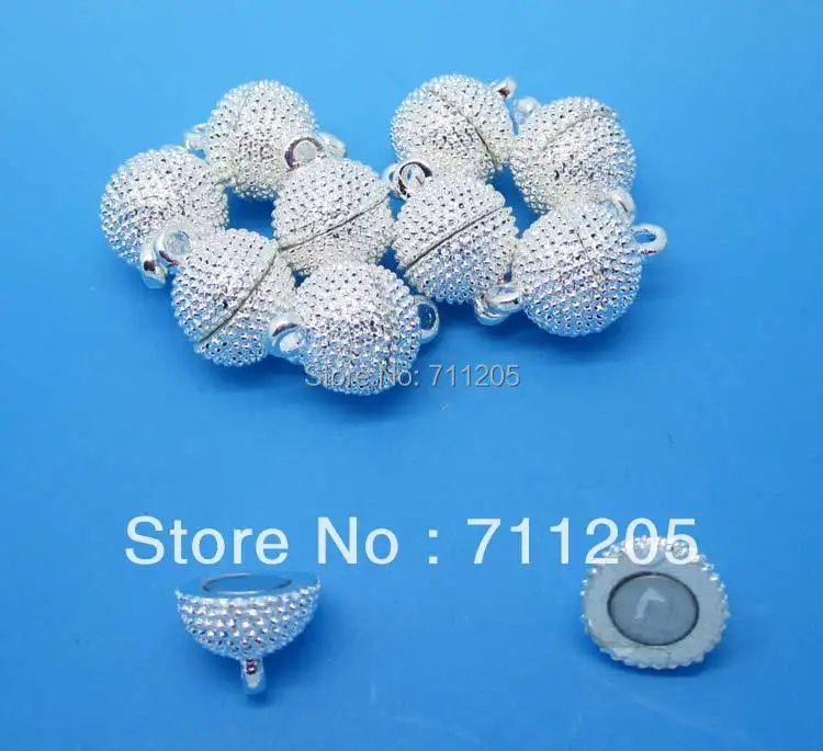 Wholesale10pcs, 10mm Silver Plated Oval Strong Magnetic Clasps ,Min. Order is $10,we provide mixed wholesale for all items !