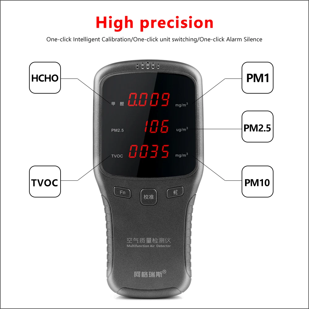 RZ Technology Formaldehyde HCHO PM1.0 PM2.5 PM10 Household Gas Analyzer Digital  PM 1.0 2.5 10 Air Quality Analyzer WP6910