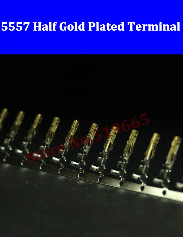 Free Shipping ATX 200 Sets Short  Leg 4.2mm Female 5557 Half Gold Crimp Terminal Connector Terminal Pins