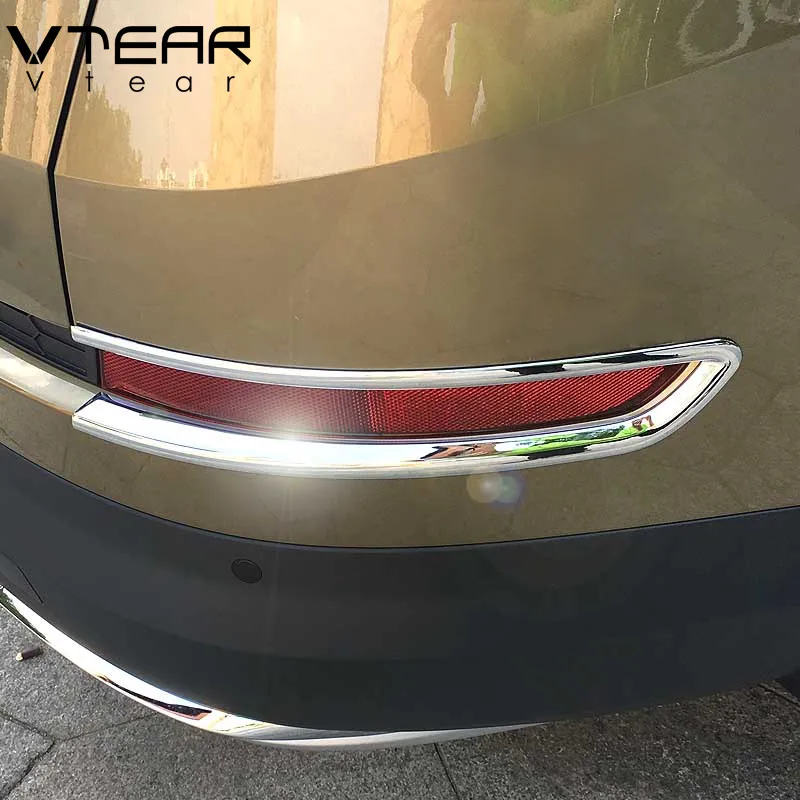 Vtear For Skoda Kodiaq fog lights cover front rear body foglights car-styling decoration Exterior chrome trim Accessories 2021