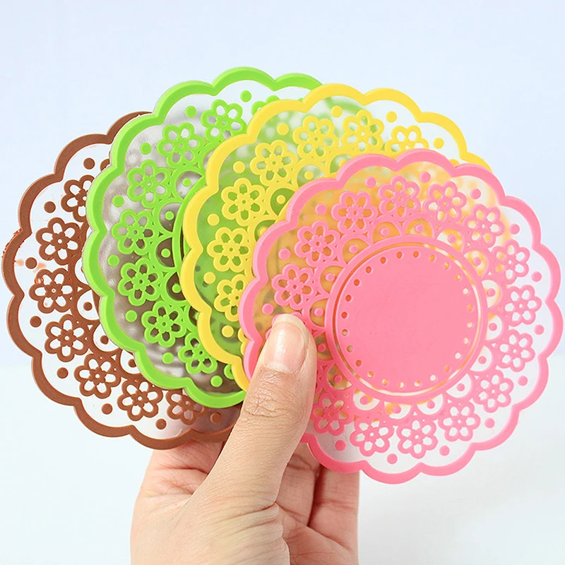 Semi-transparent candy color cup mat Creative home Home Furnishing daily life daily necessities and practical cup mat