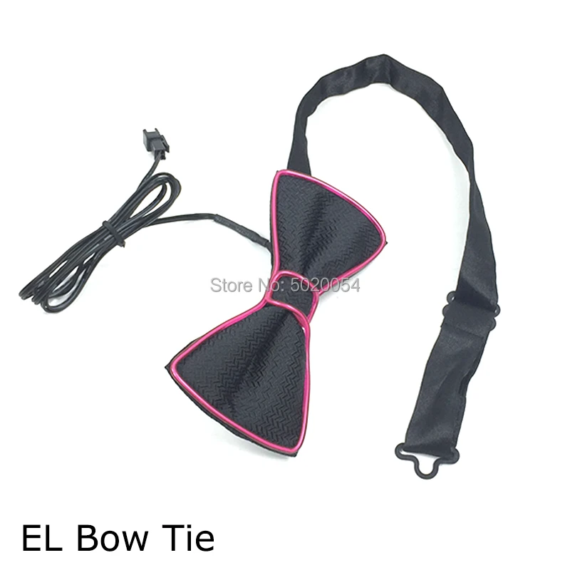 Hot selling Flashing LED Bow Tie Light Up EL Glowing Necktie Bowtie Cravat For Dance DJ Sexy Club Costumes Accessories