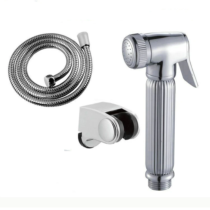 

Hand-held copper bathroom toilet water sprayer bidet cleaning spray gun set