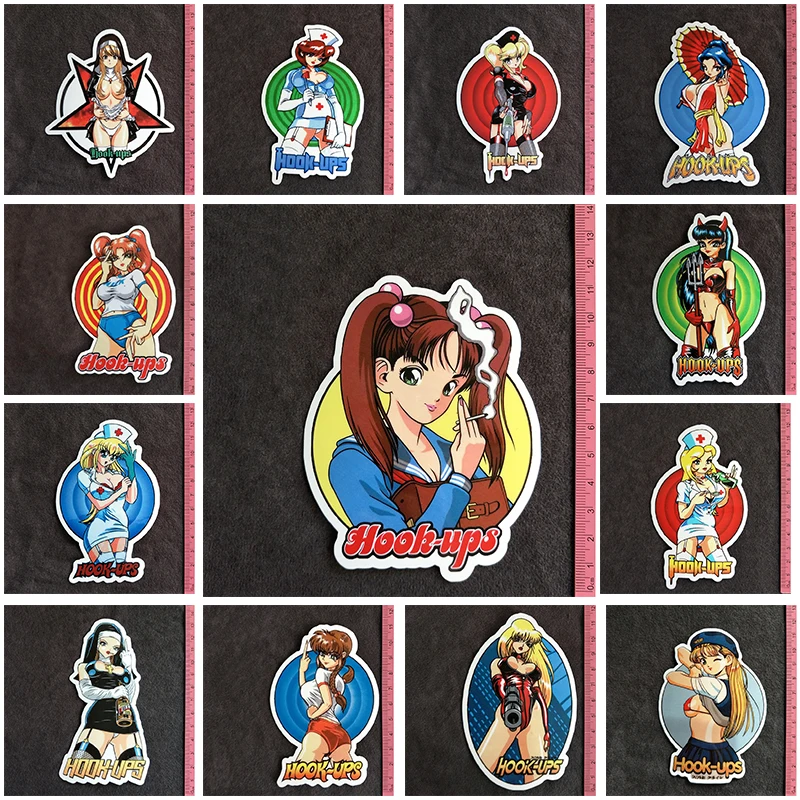 Hook ups serie PVC pegatinas decoración del hogar nevera estilo pared maleta de viaje Graffiti pegatinas de estilo comprar 3 gratis 1